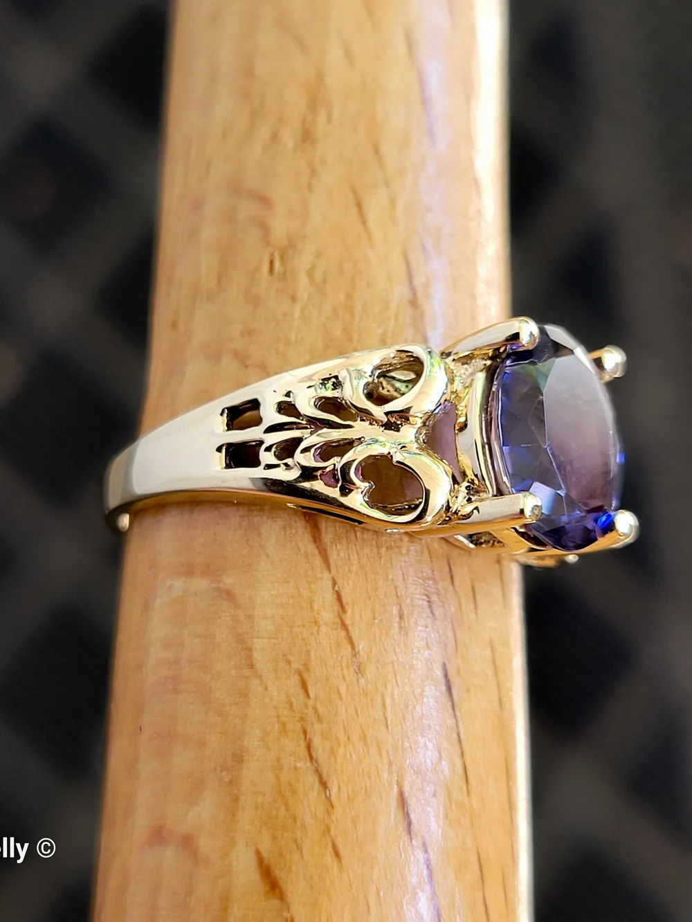10K Yellow Gold Tanzanite Gemstone Cocktail Ring Size 6 - Solid Gold! 👌🎁